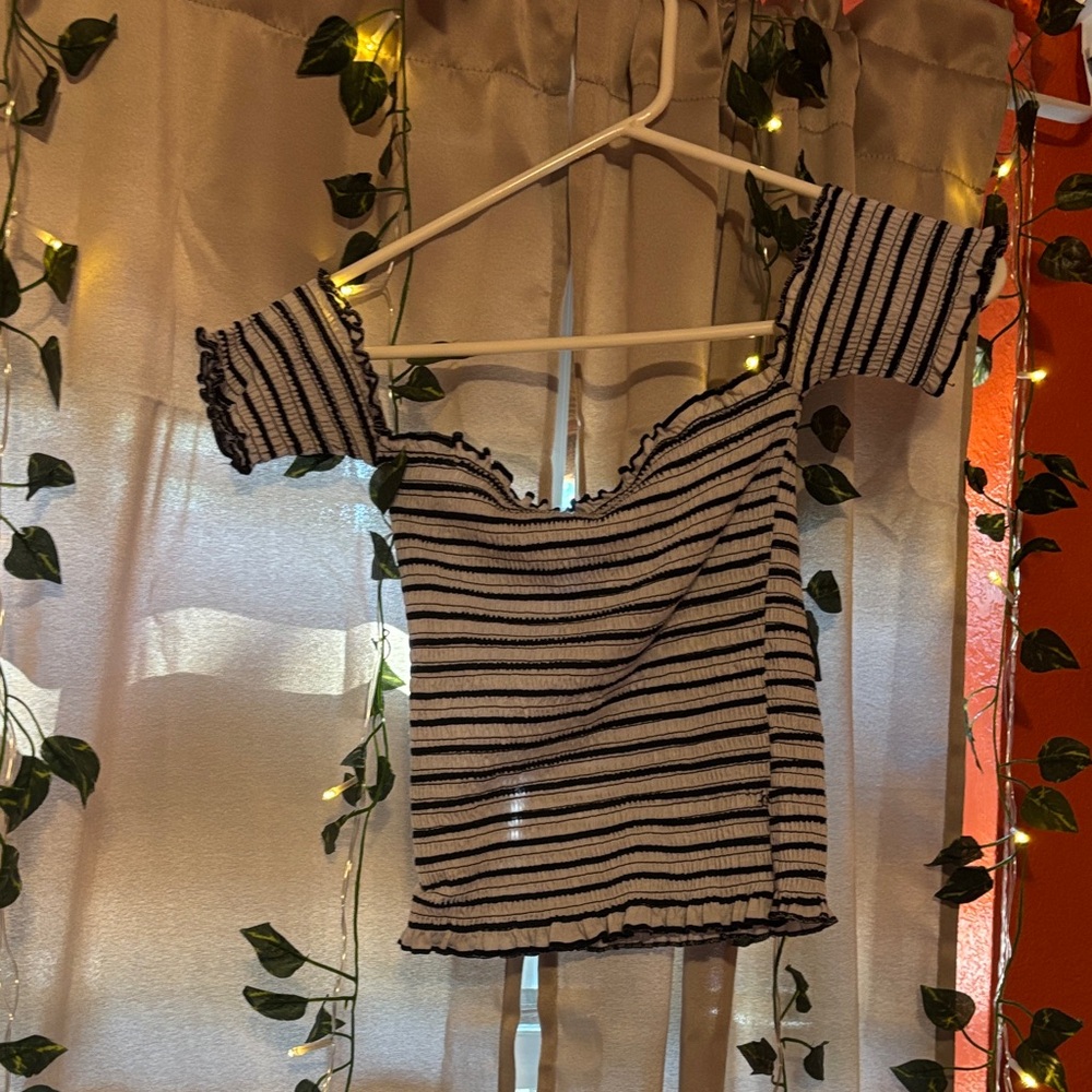 Striped Off-Shoulder Top